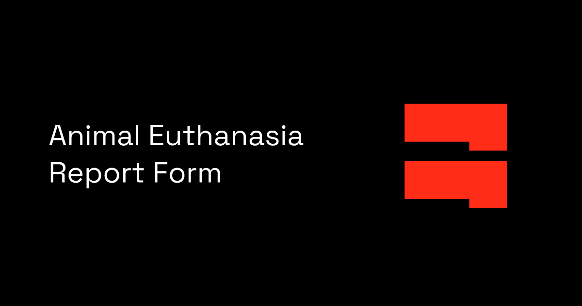 Animal Euthanasia Report Form