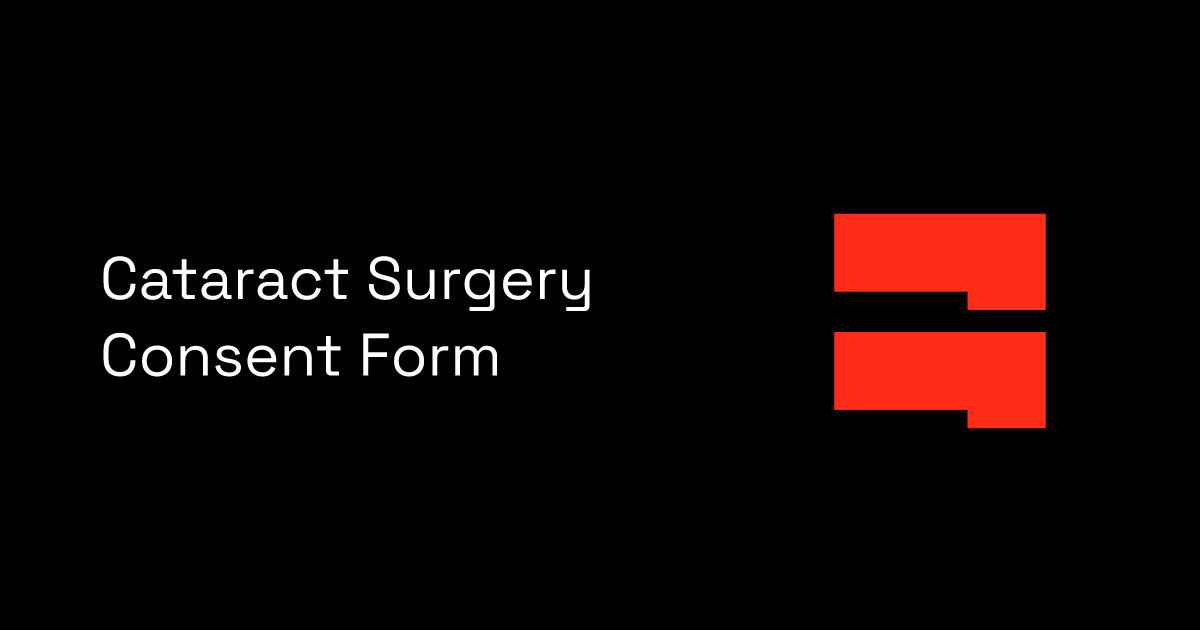 Cataract Surgery Consent Form 4580