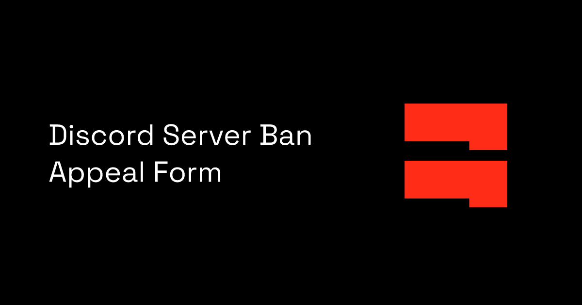 Discord Server Ban Appeal Form