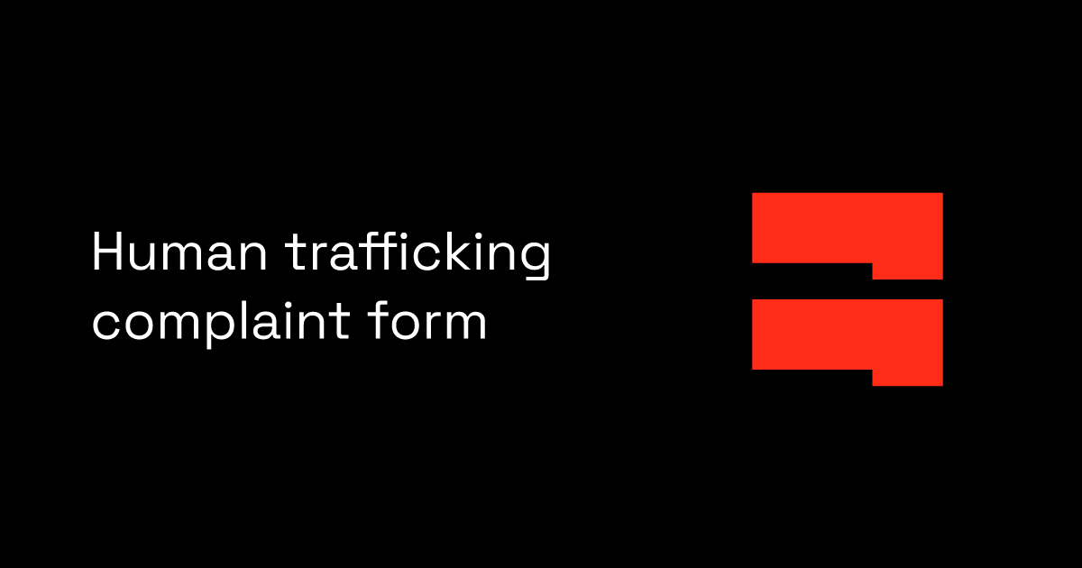 Human trafficking complaint form