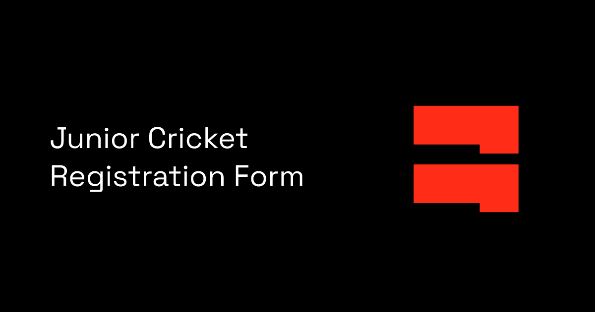 Junior Cricket Registration Form