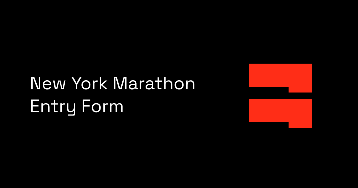New York Marathon Entry Form