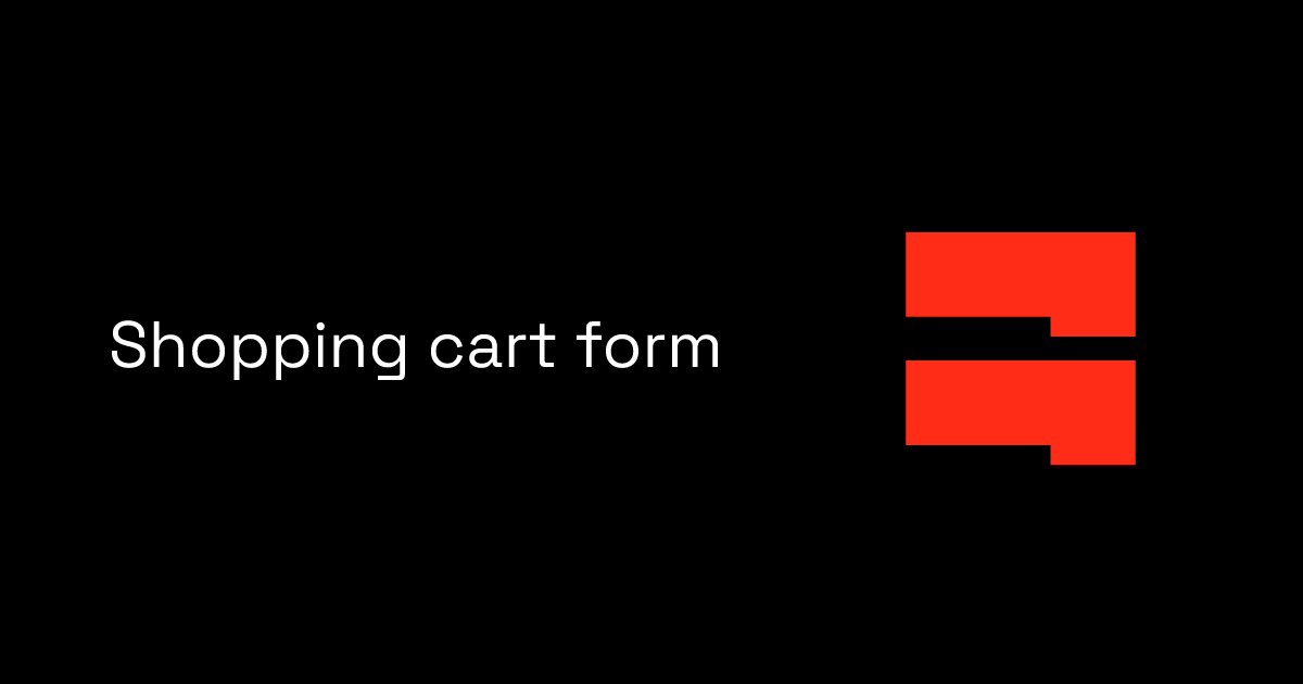 Shopping cart form