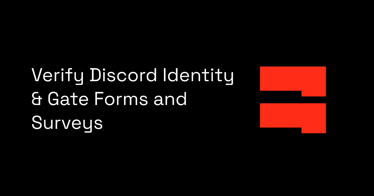 Verify Discord Identity & Gate Forms and Surveys | BlockSurvey